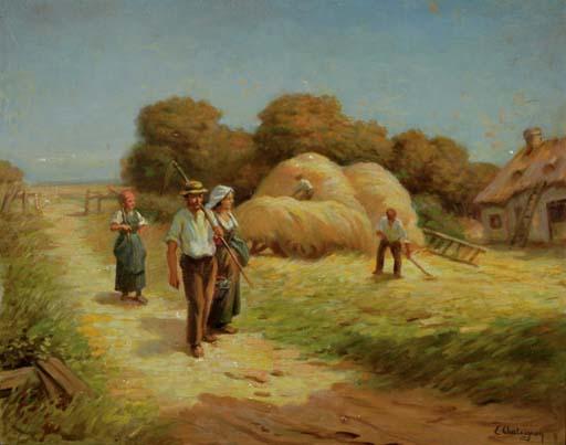 Ernest Chateignon - Return from the fields