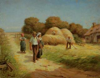 Ernest Chateignon - Return from the fields