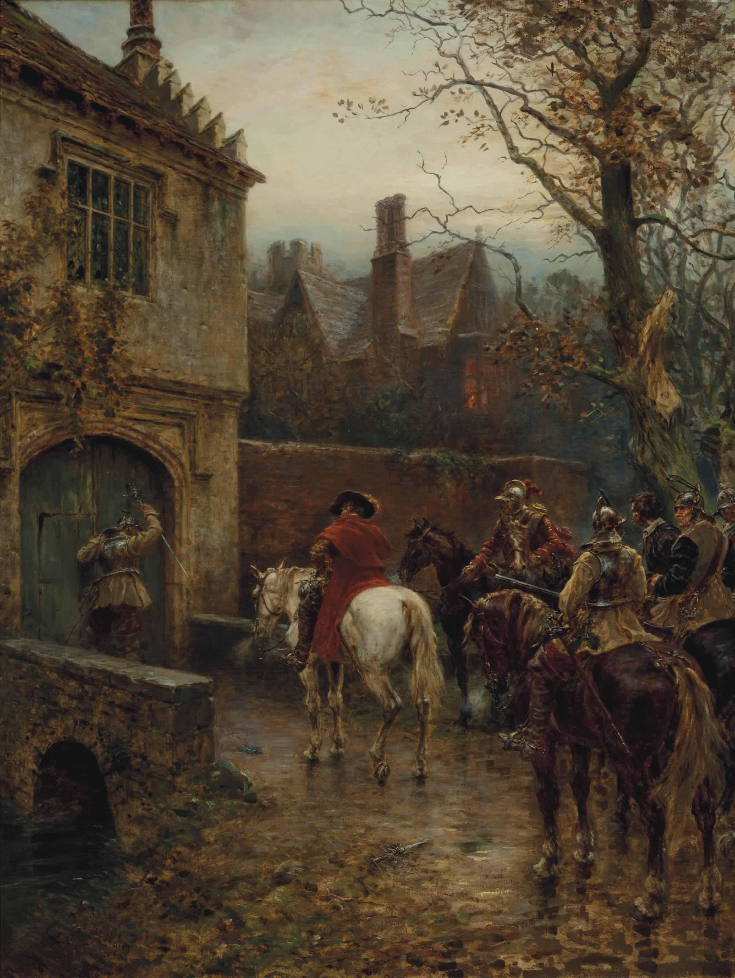 Ernest Crofts, R.A. - On The Track Of A Fugitive