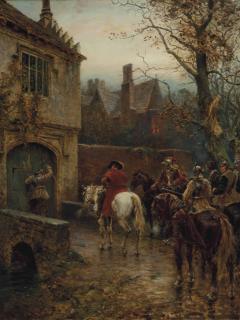 Ernest Crofts, R.A. - On The Track Of A Fugitive