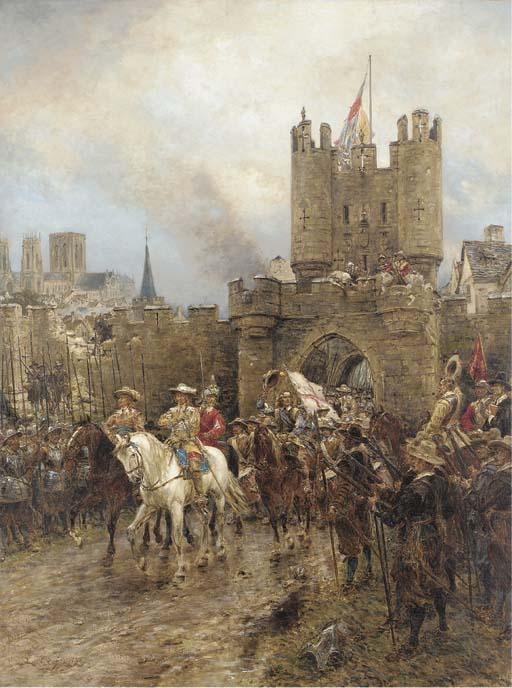 Ernest Crofts, R.A. - The surrender of the City of York to the Roundheads