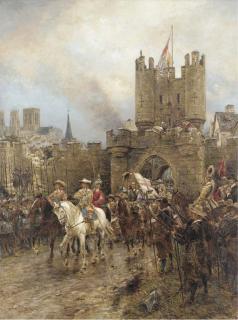 Ernest Crofts, R.A. - The surrender of the City of York to the Roundheads