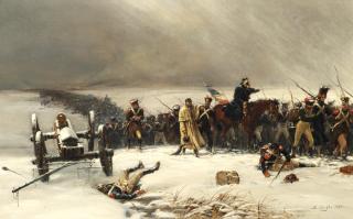 Ernest Crofts, RA - The retreat from Moscow