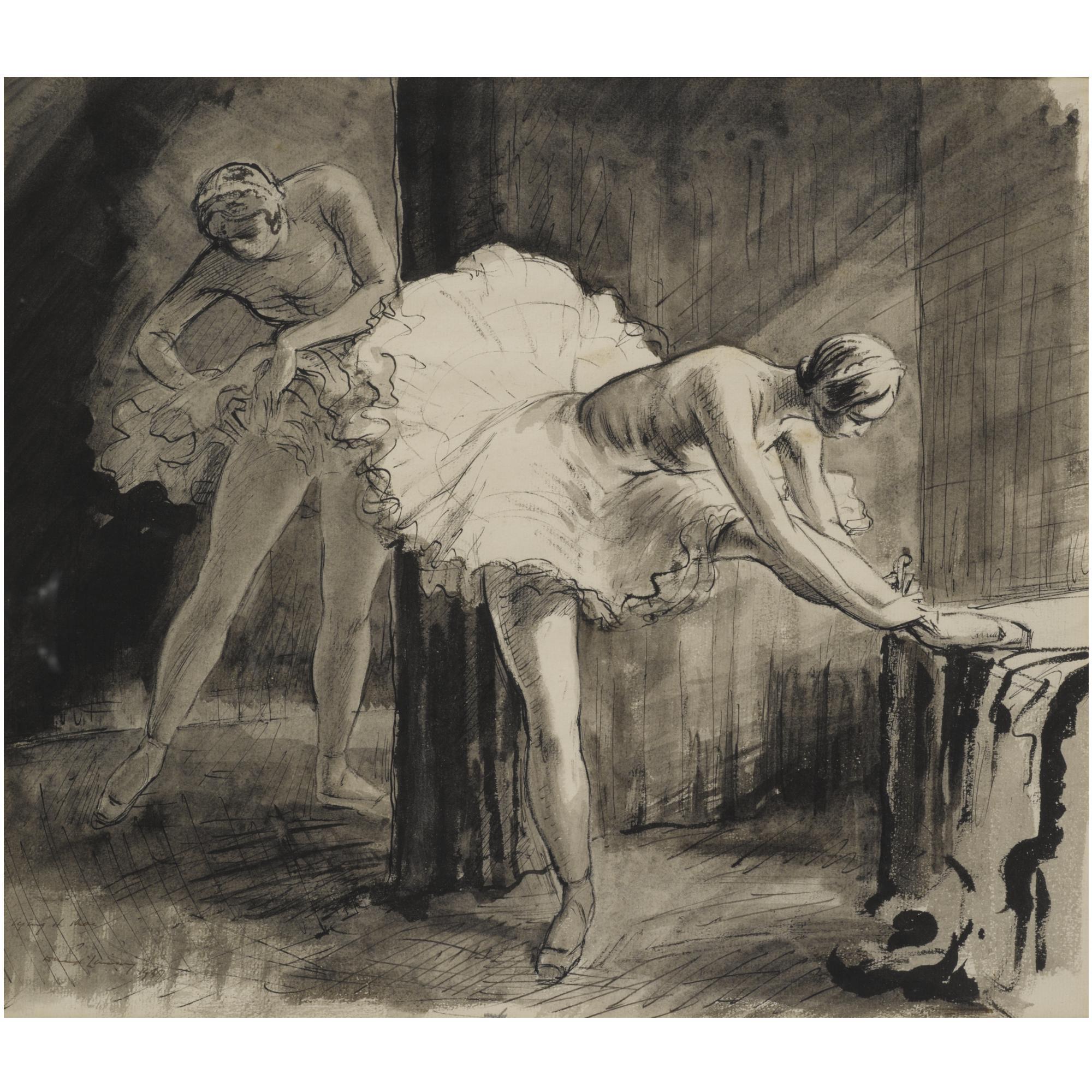 Ernest Daryl Lindsay - Sylphides; And Dancers Backstage