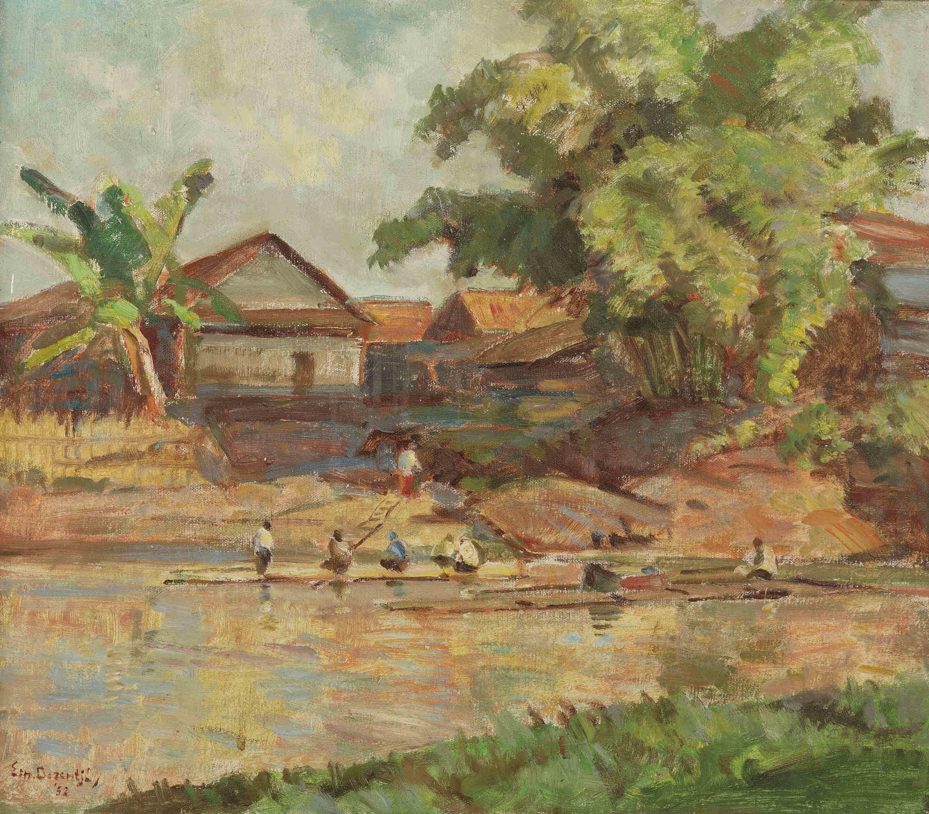 Ernest Dezentjé - Activities on the riverbank