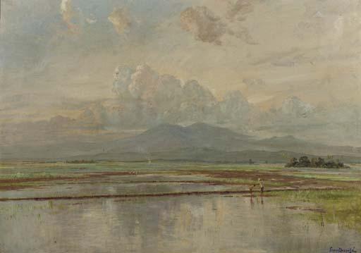 Ernest Dezentje - Landscape with Ricefield