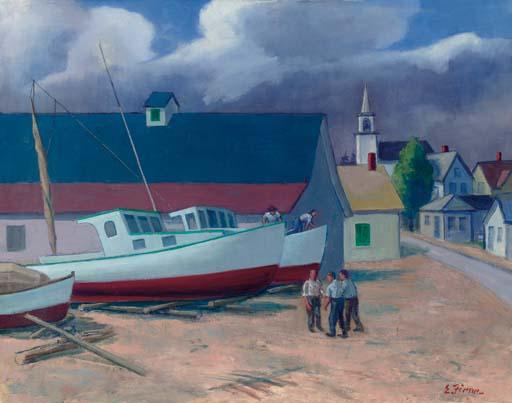Ernest Fiene - Boat Yard, Winter Harbor, Maine