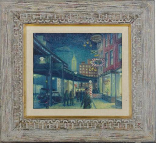 Ernest Fiene - New York Street At Night