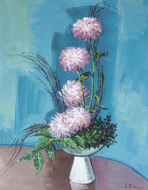 Ernest Fiene - Vase of peonies