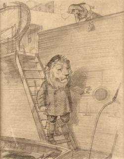 Ernest H. Shepard - Cleopatra And The Lion Dropping The Pilot