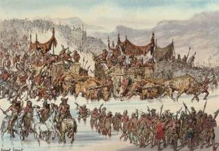 Ernest Henry Griset - Emigration of the gaels and kiowis