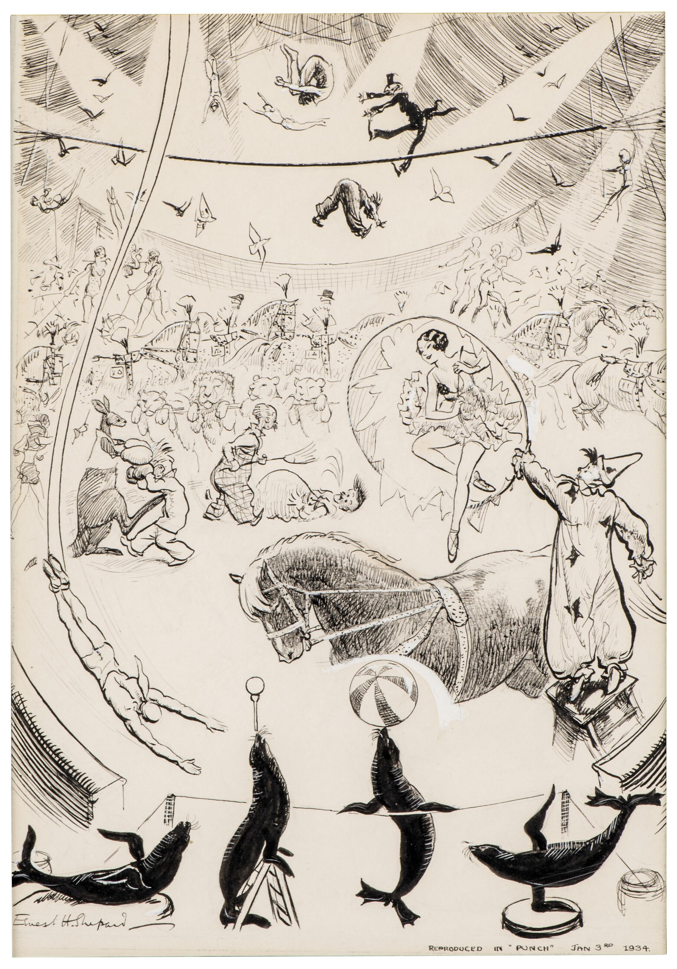 Ernest Howard Shepard, O.B.E., M.C. - A Circus Scene