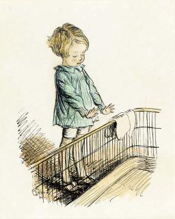 Ernest Howard Shepard - Christopher Robin by the fireside