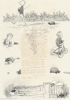 Ernest Howard Shepard - Michael and Moses the tortoise