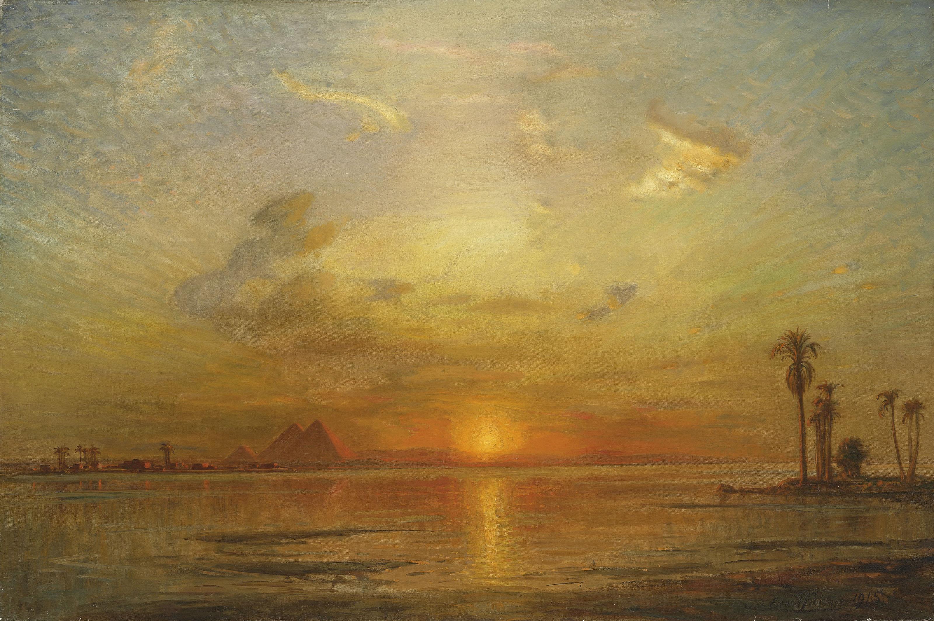 Ernest Karl Eugen Koerner - The pyramids at Gizeh