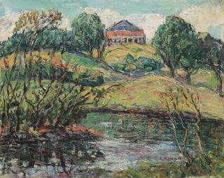 Ernest Lawson - A House Overlooking A River