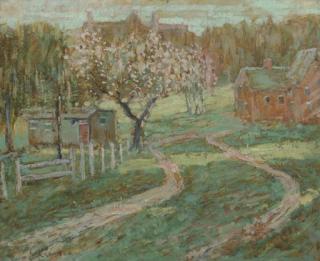 Ernest Lawson - Farm Building, Ridgefield, Connecticut