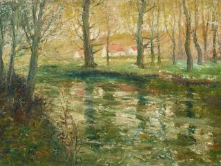 Ernest Lawson - Red Rooftops