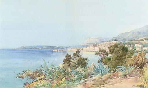 Ernest-Louis Lessieux - Au bord de la mer, Menton