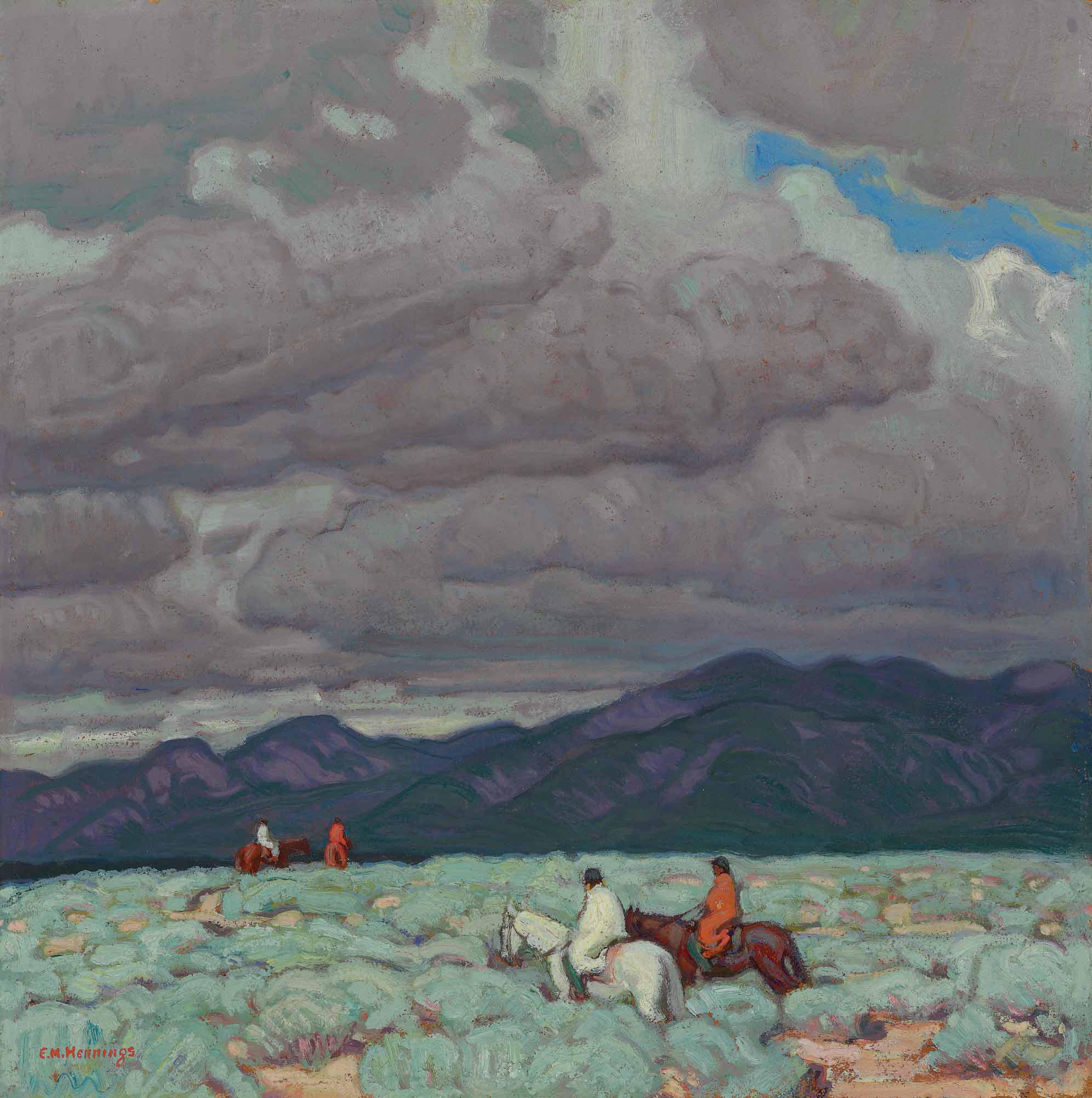 Ernest Martin Hennings - Clouds, Mountains and Sage