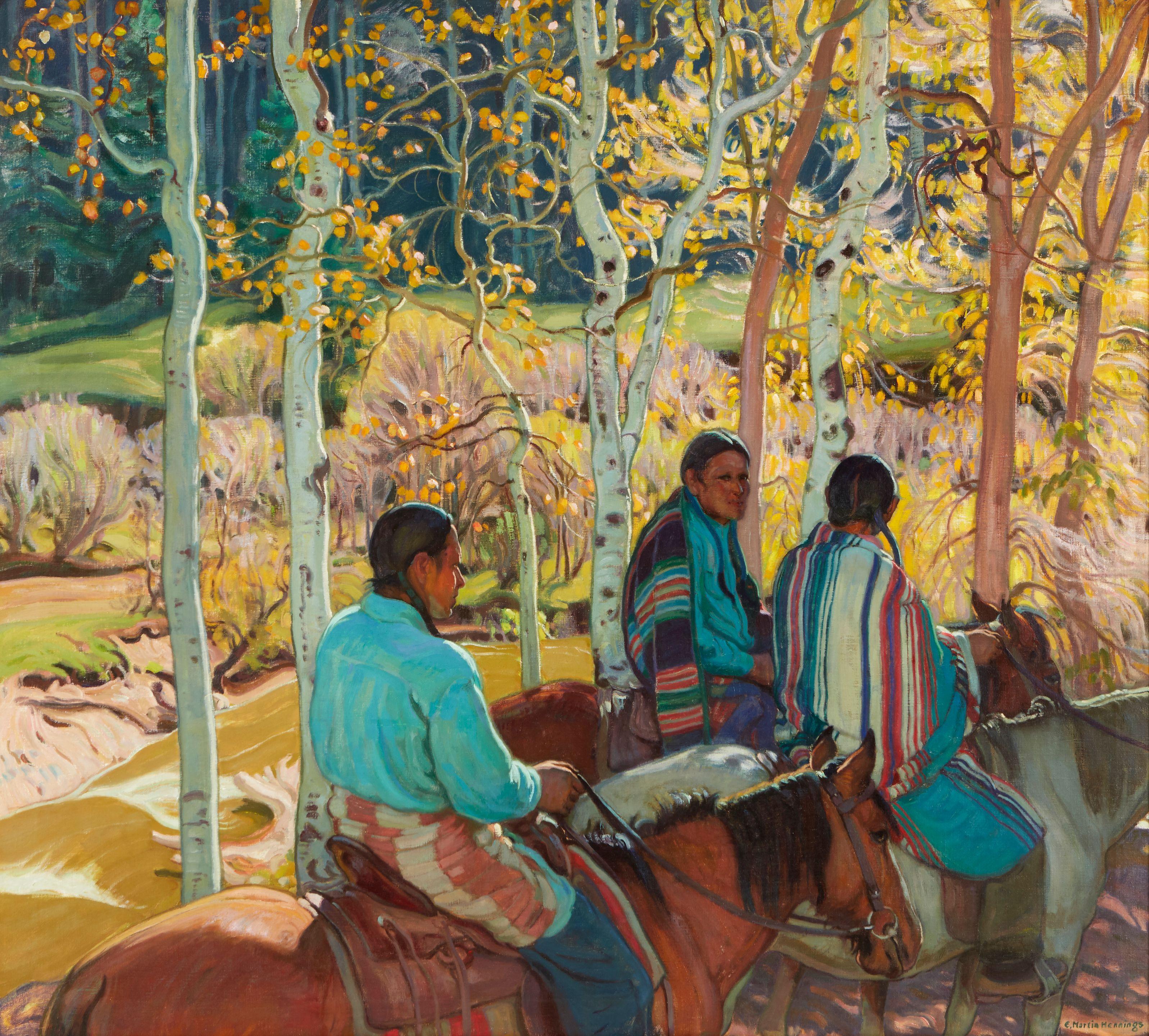Ernest Martin Hennings - Indian Horsemen