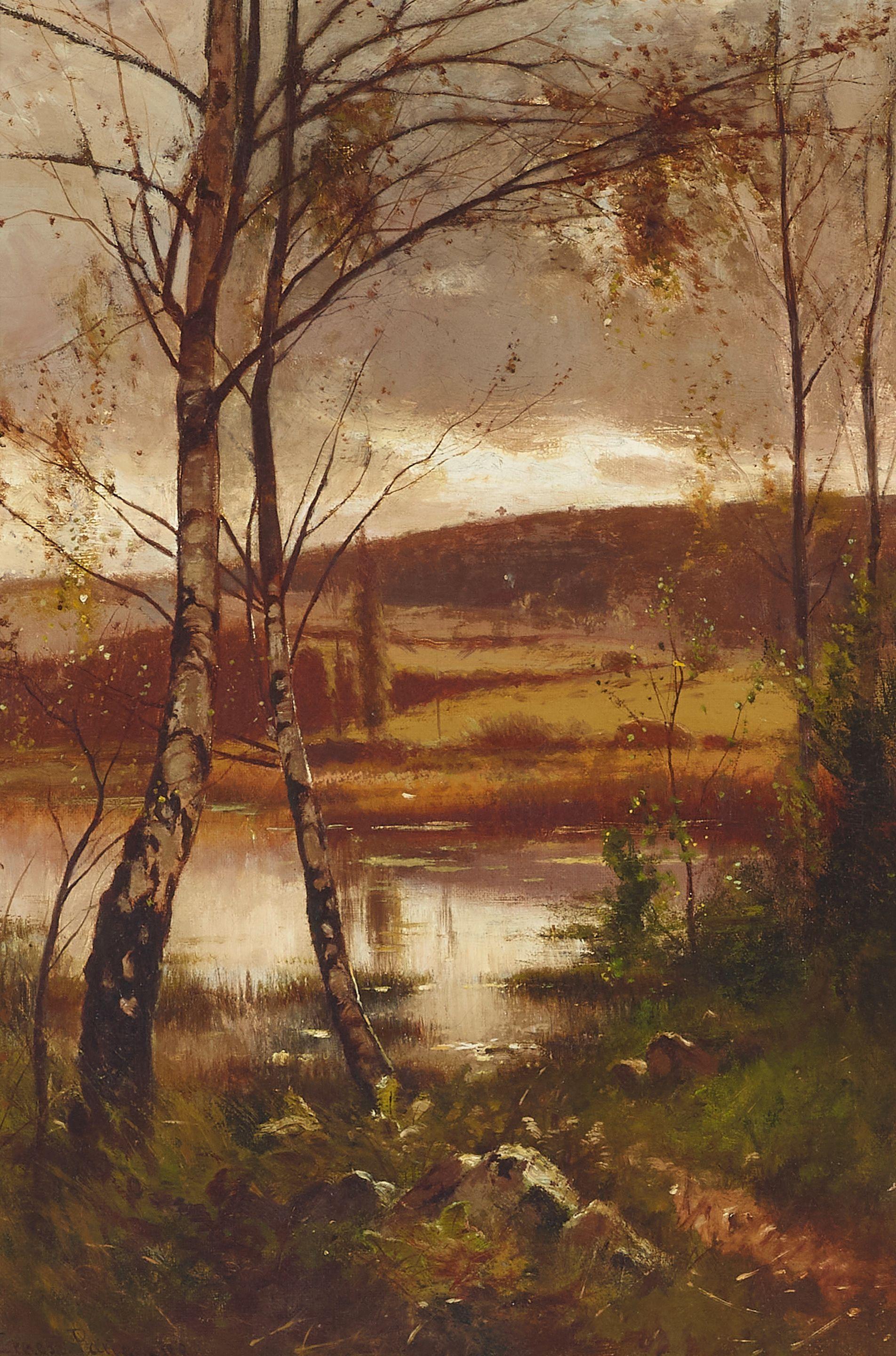 Ernest Parton - The Waning of the Year 16 x 11 in. framed 23 x 18 in.