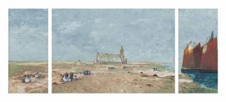 Ernest Pierre Guérin - Bretons outside Chapelle Notre-Dame de la Joie