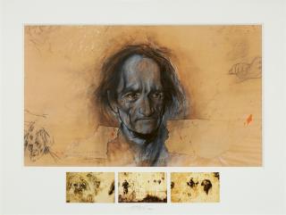 Ernest Pignon-Ernest - Etude pour le mur Artaud, buanderie de l\'Hôpital d\'Ivry