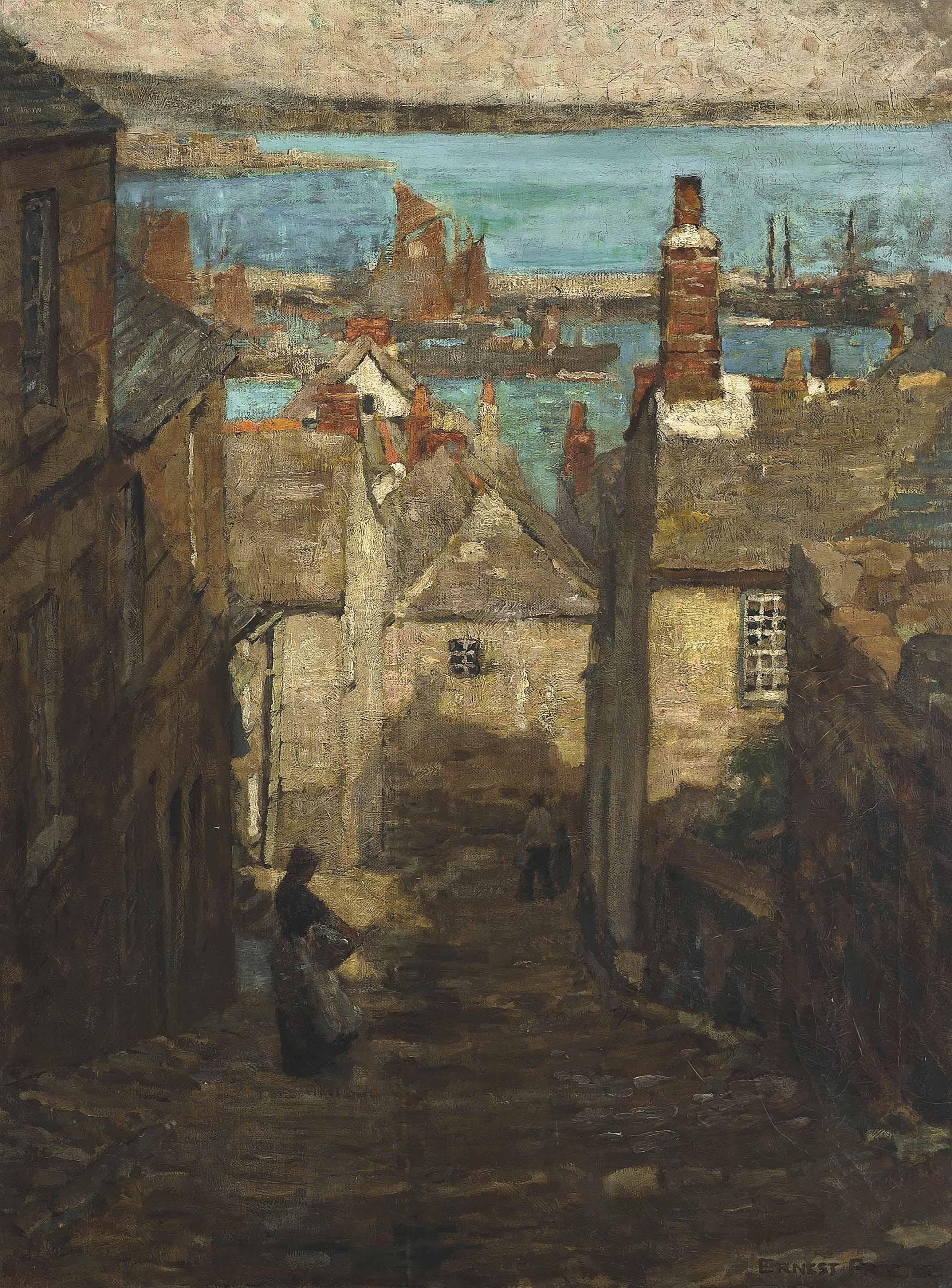 Ernest Procter, A.R.A. - A Cornish Fishing Village