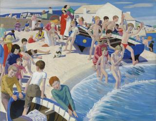 Ernest Procter, A.R.A. - On the beach at Newlyn