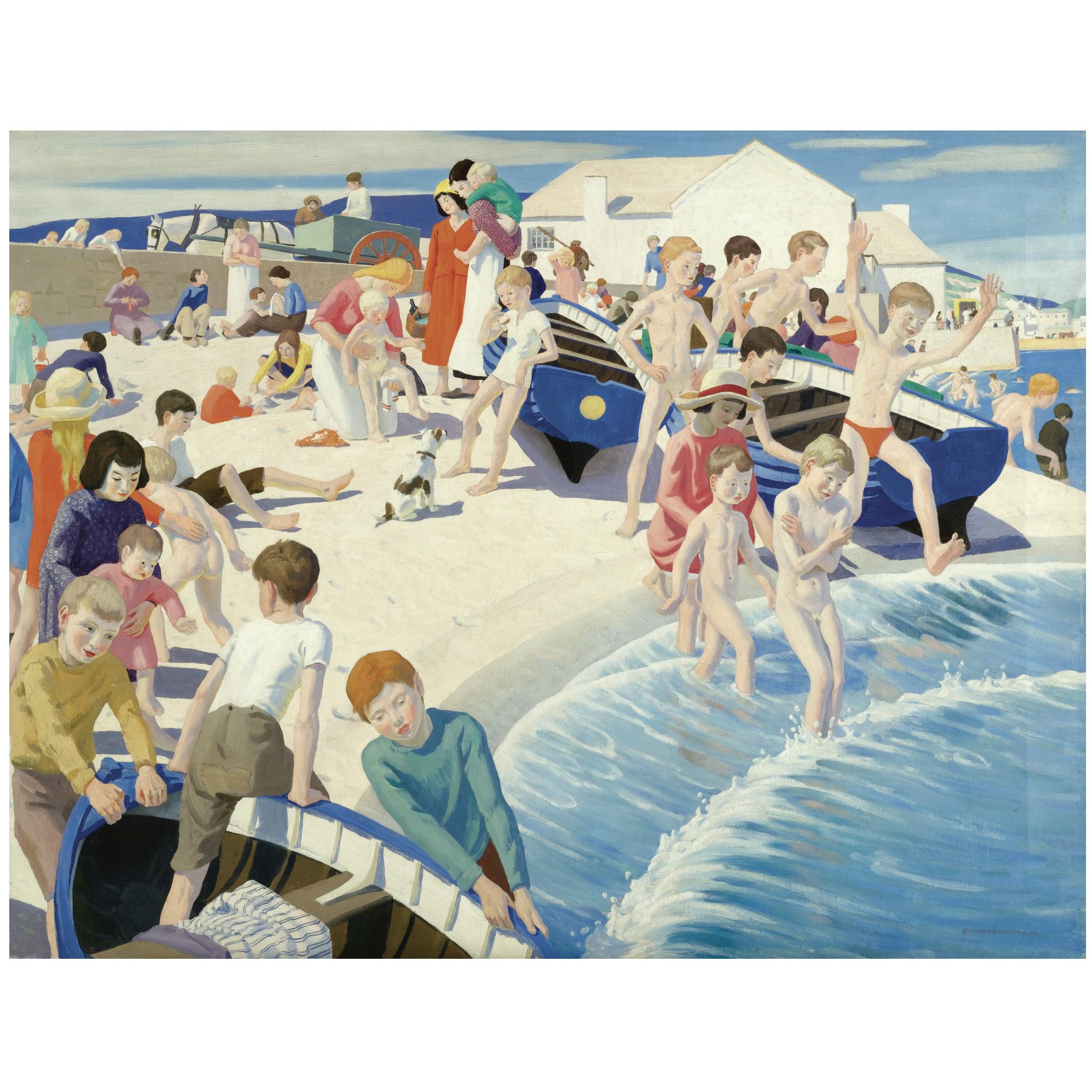 Ernest Procter - On The Beach At Newlyn