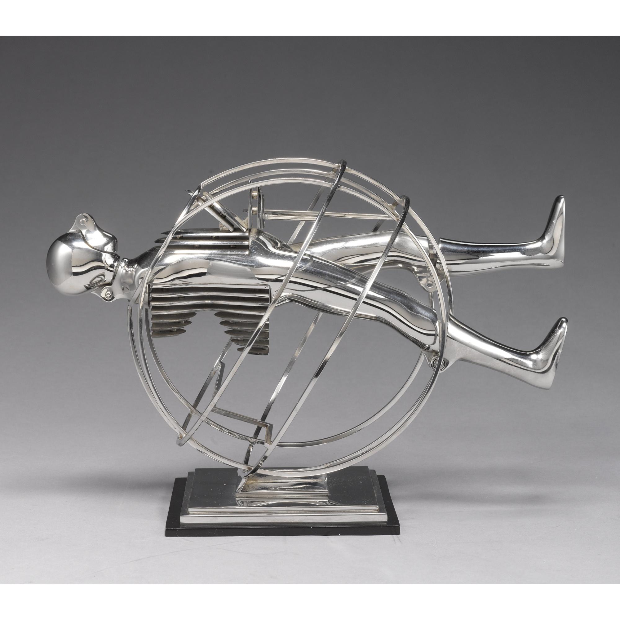 Ernest Trova - Falling Man, Figure In Sphere (Study)