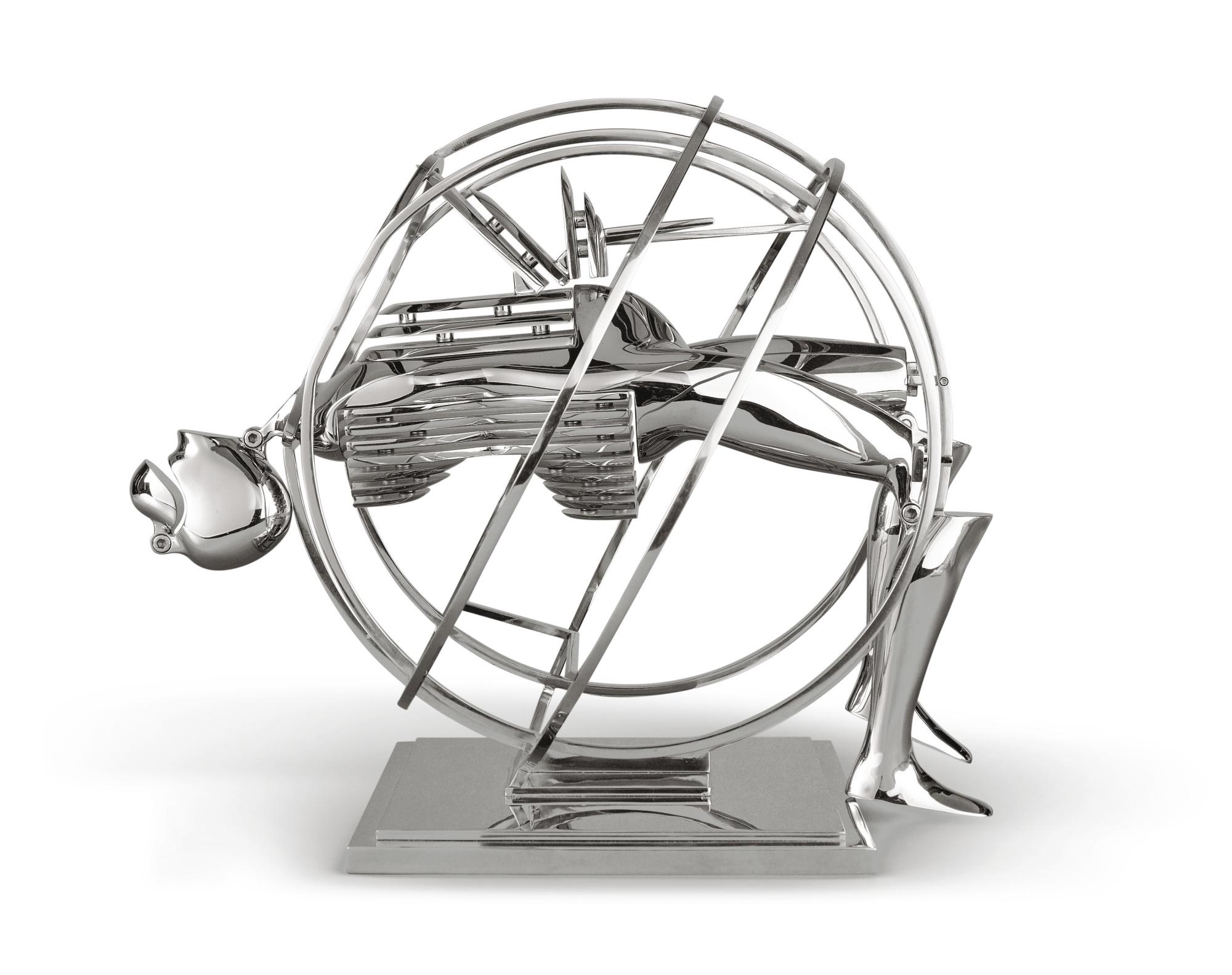 Ernest Trova - Study/Falling Man (Figure In Sphere), 1986