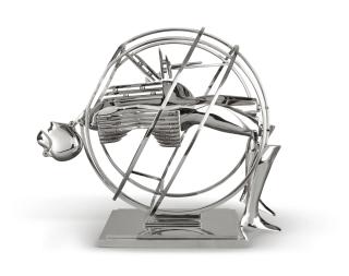 Ernest Trova - Study/Falling Man (Figure In Sphere), 1986