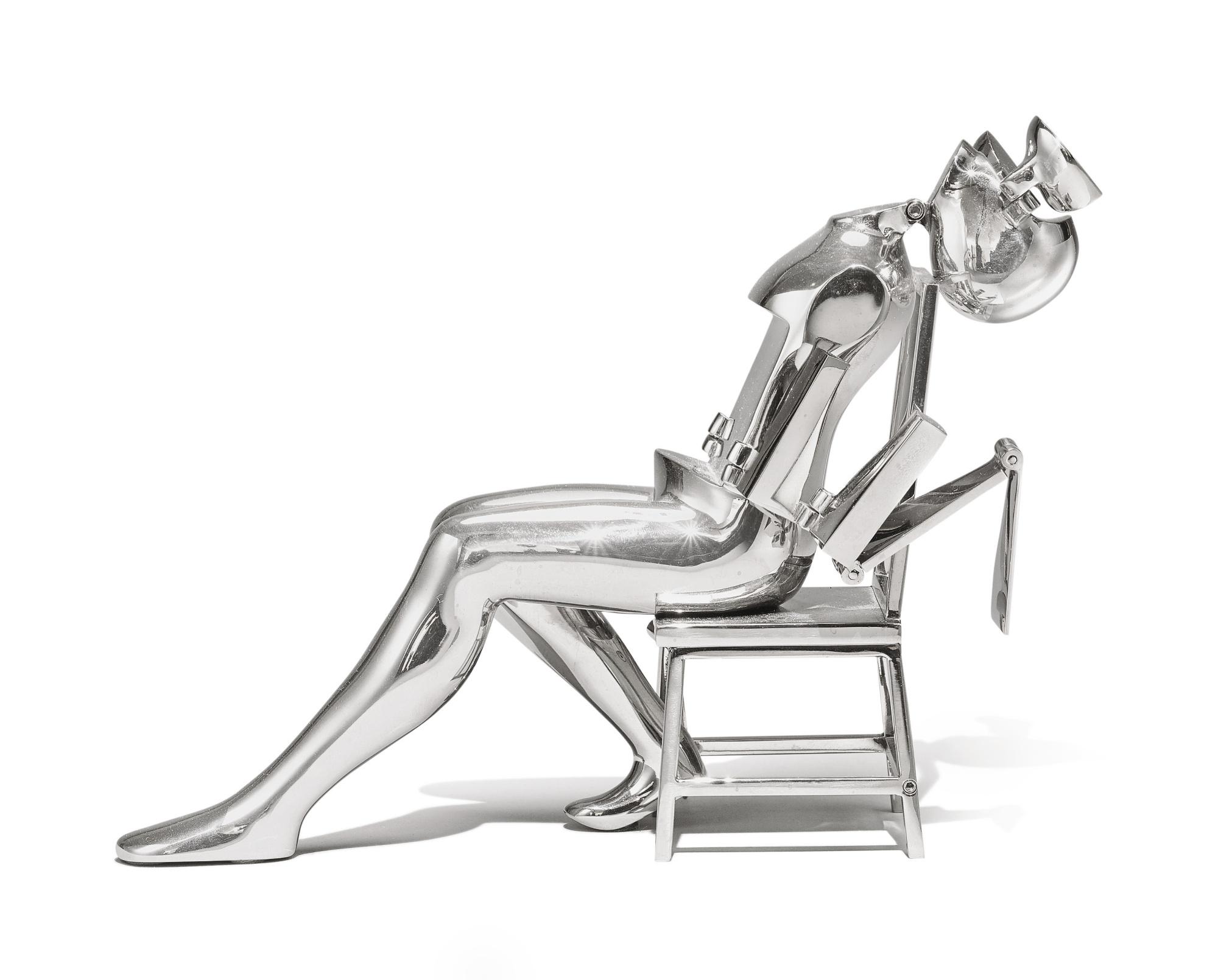 Ernest Trova - Study/Falling Man (Seated Figure I), 1986