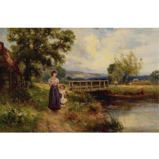 Ernest Walbourn - Returning Home. Haytime Near Bury, Sussex