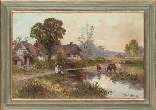Ernest Walbourne - Cottages Beside A River