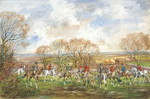 Ernest William Aldworth - The first draw; The lost scent; A southerly wind and a cloudy sky; and Setting off