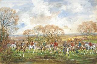 Ernest William Aldworth - The first draw; The lost scent; A southerly wind and a cloudy sky; and Setting off