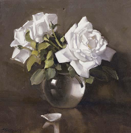 Ernest William Buckmaster - White Roses