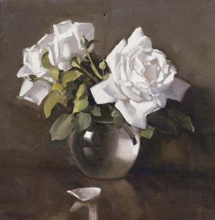 Ernest William Buckmaster - White Roses