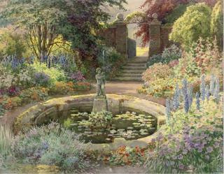 Ernest William Haslehurst - Summer Bloom Around The Fountain (Illustrated); And The Secret Garden