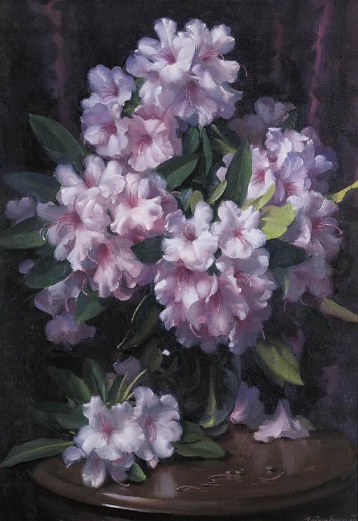 Ernest Williams Buckmaster - Pink Rhododendrons
