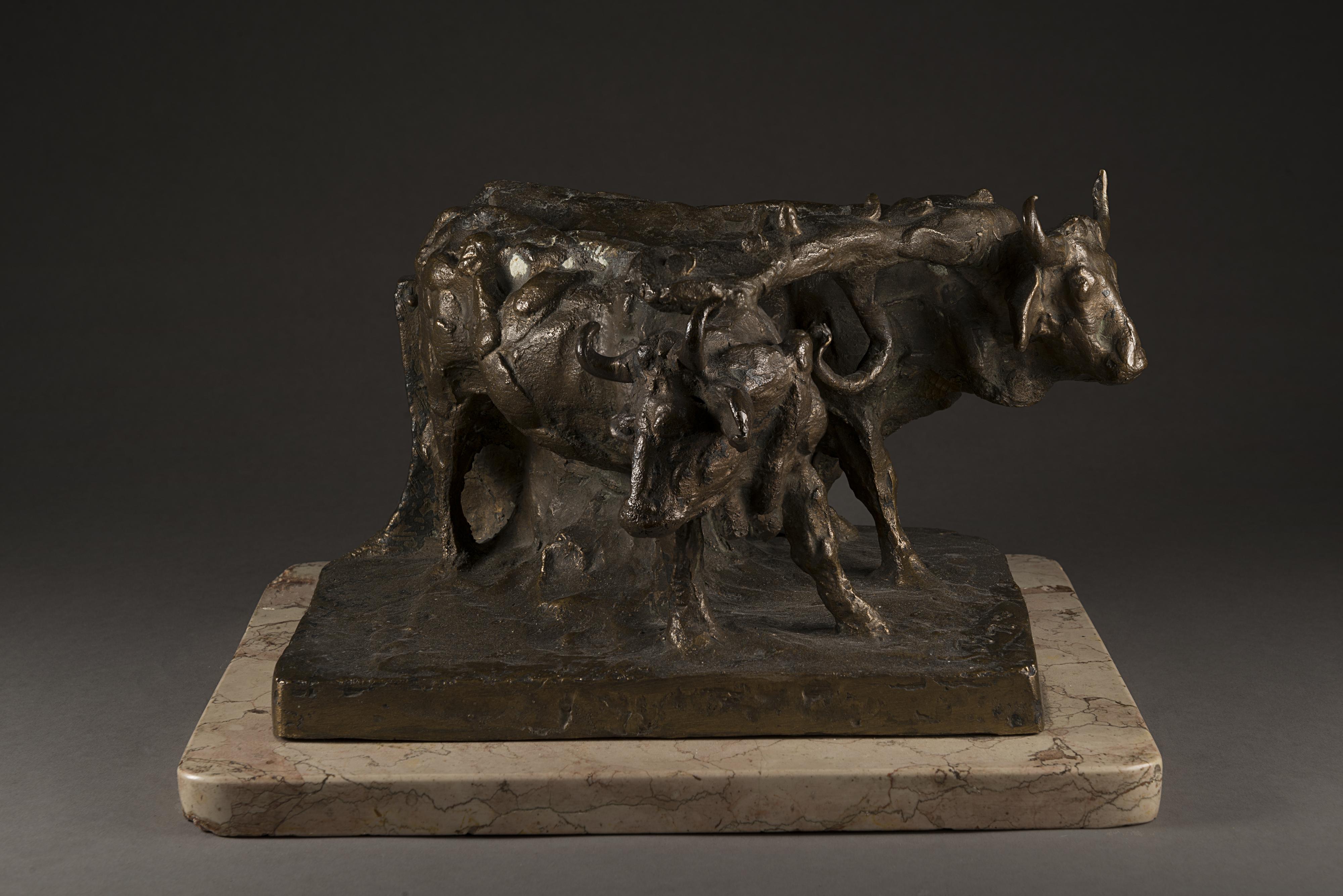 Ernesto Bazzaro - Buoi con giogo