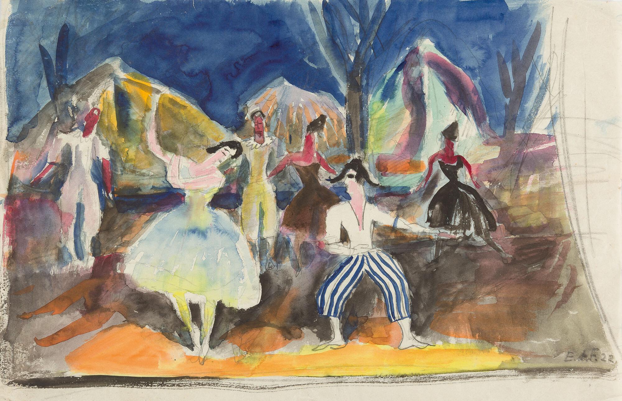 Ernesto de Fiori - Szene aus einer Aufführung des Schwedischen Balletts.