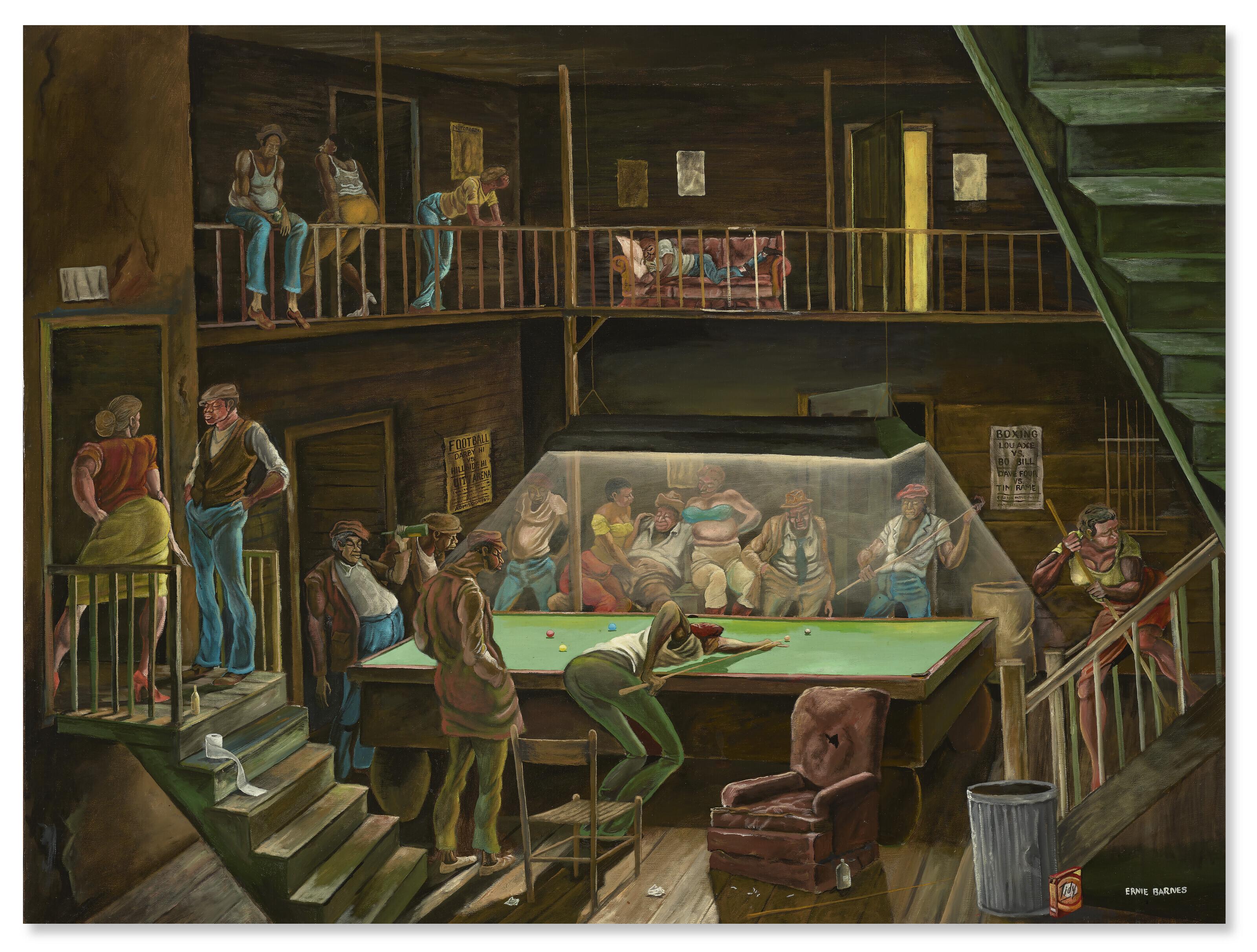 Ernie Barnes - Bank Shot, Corner Pocket