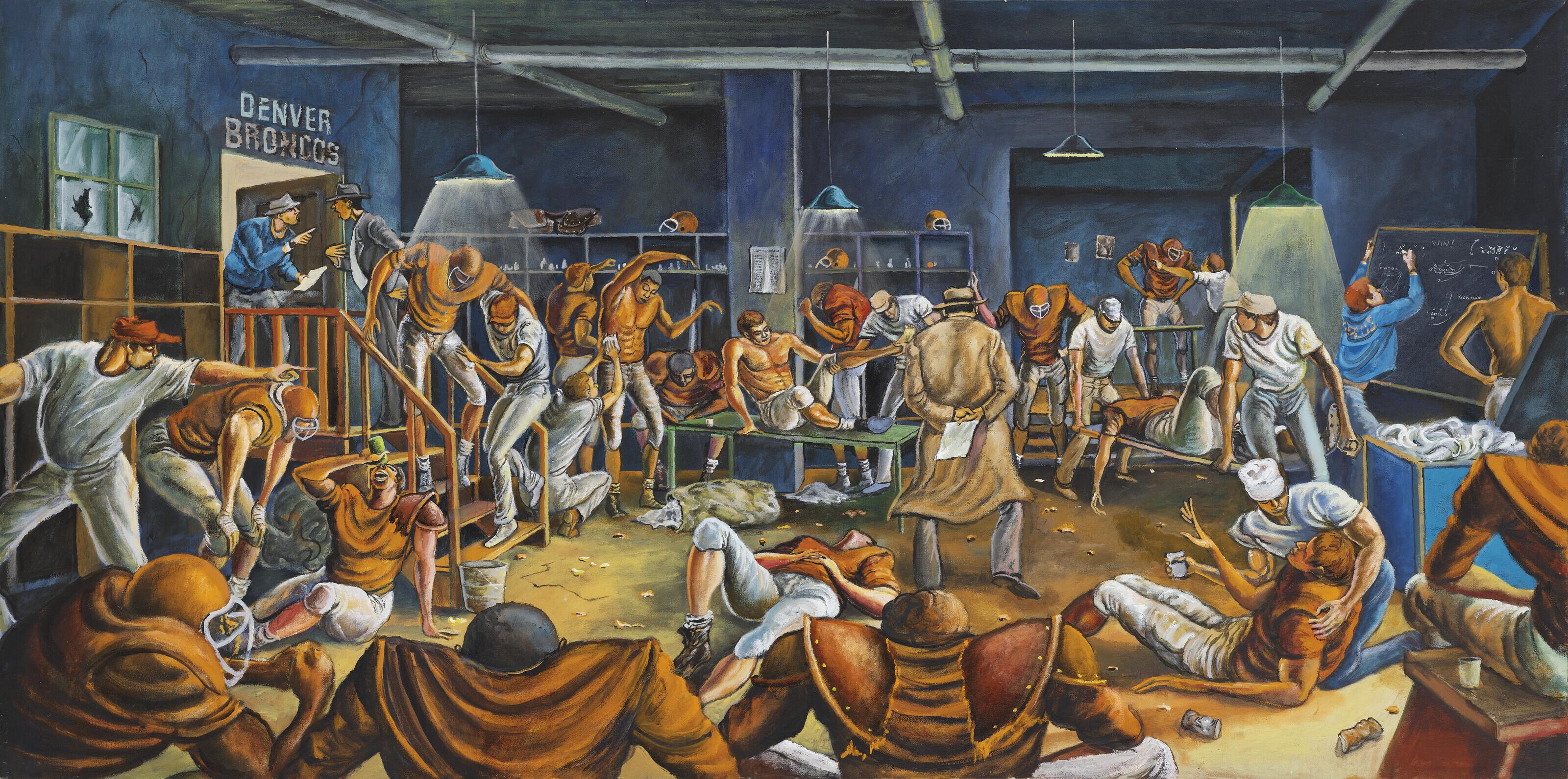 Ernie Barnes - Bronco Locker Room