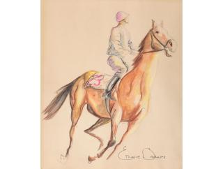 Ernie Barnes - Study for Jockey on Horse 23