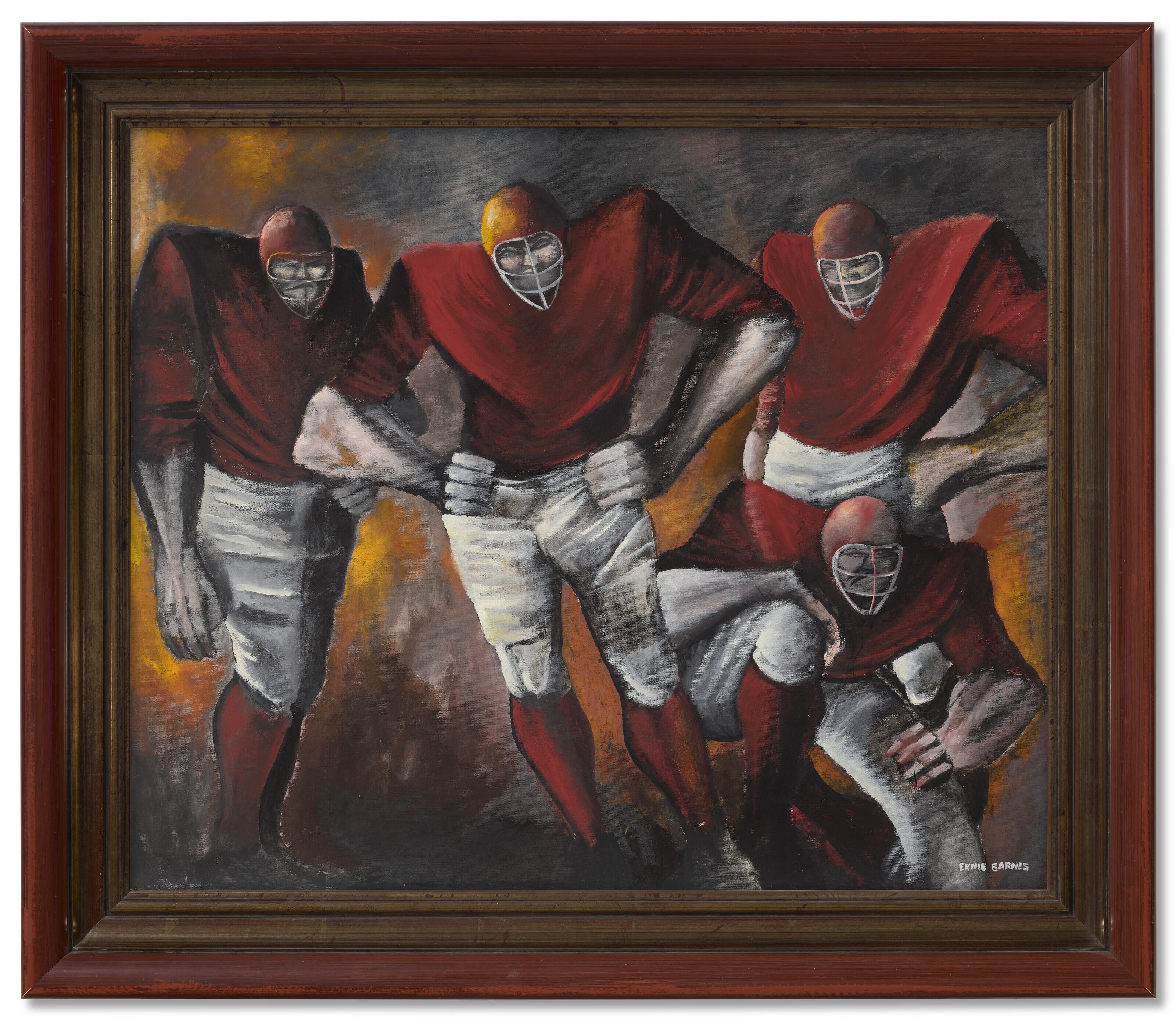 Ernie Barnes - The Red Wall