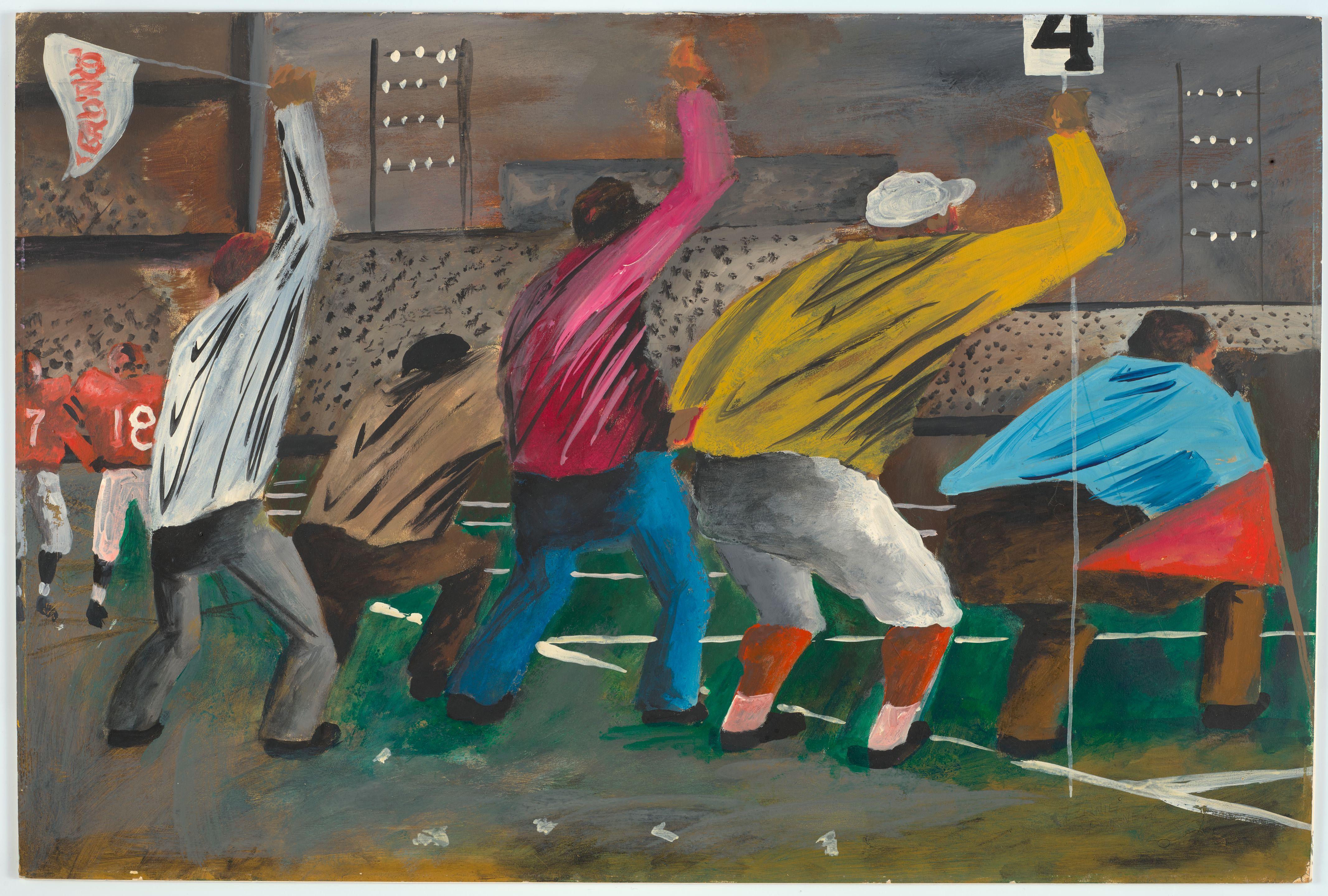 Ernie Barnes - The Sideline, 1963